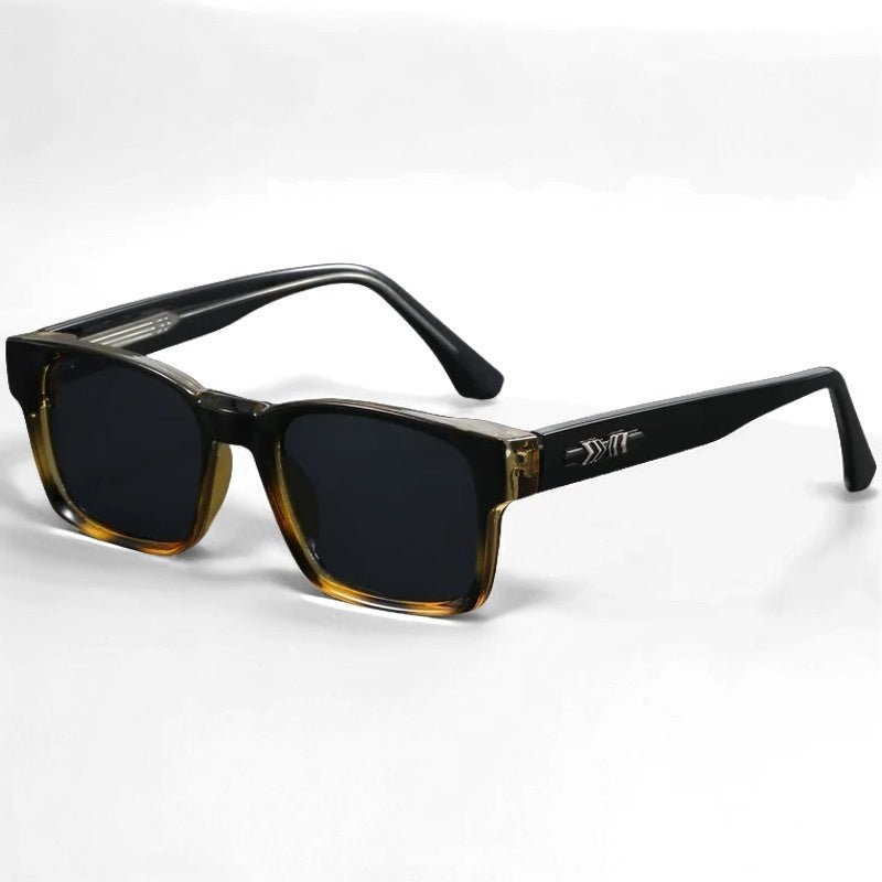 Women's square acetate sunglasses with gradient lenses and UV400 protection by FJØRNA, stylish eyewear for sunny days.