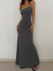 FJØRNA Y2K bodycon maxi dress for women, perfect for summer and special occasions, featuring a sleek, fitted silhouette.