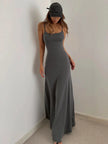FJØRNA Y2K bodycon women's maxi dress, summer-ready style, perfect for special occasions, featuring a sleek, fitted design.