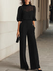 FJØRNA women's summer two-piece chiffon high waist co-ord set, light and breezy for warm weather, shown on a model.