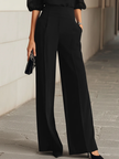FJØRNA women's summer two-piece chiffon set with high waist, featuring a stylish crop top and matching skirt.