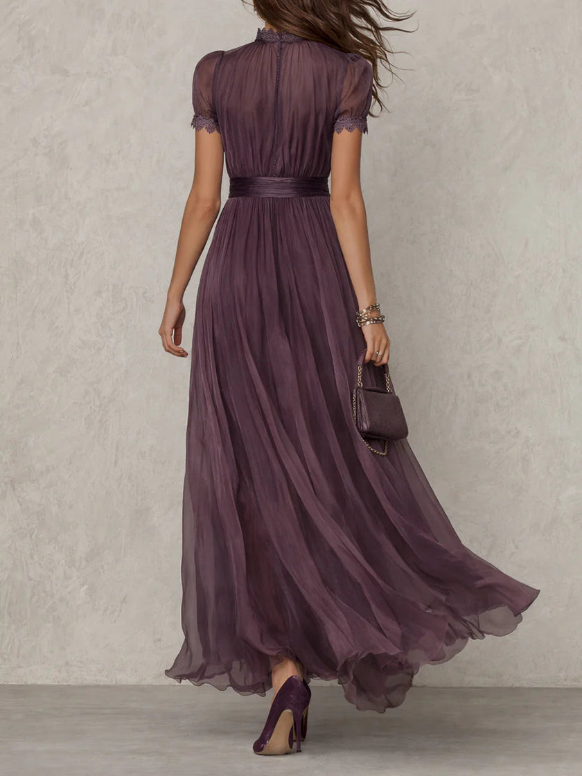 FJØRNA elegant mini bodycon chiffon dress for women, featuring a fitted silhouette and stylish design suitable for various occasions.