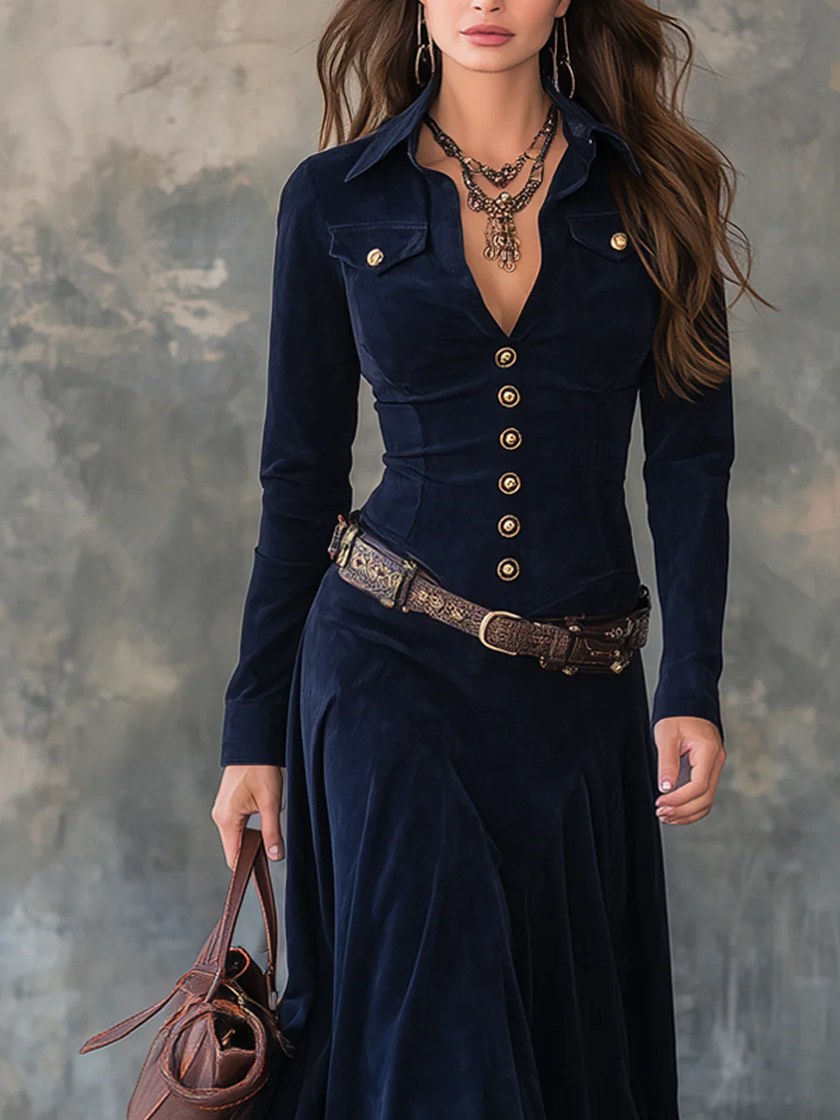FJØRNA women's suede belted coat, stylish and warm, shown on a model with a classic design and belt detail.