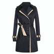 Women's Double-Breasted Trench Coat with Belt and Cuff Straps – Classic Stylish Outerwear for Transitional Seasons 2