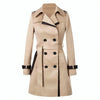 Women's Double-Breasted Trench Coat with Belt and Cuff Straps – Classic Stylish Outerwear for Transitional Seasons 1