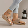 FJØRNA women's orthopedic heeled sandals with wedge, adjustable strap, arch support, soft leather upper, and anti-slip sole.