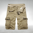 Men's cargo shorts by FJØRNA with belt and multiple pockets, designed for comfort and practicality.