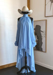 Halter Neckline Sleeveless Asymmetric Women's Maxi Dress