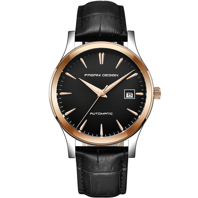 Casual Mechanical Watch Leather Strap