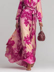 Red V-Neck Dress For Women