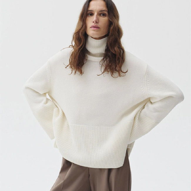 Loose Cashmere Sweater Milky White