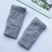 Plush Black Fingerless Gloves