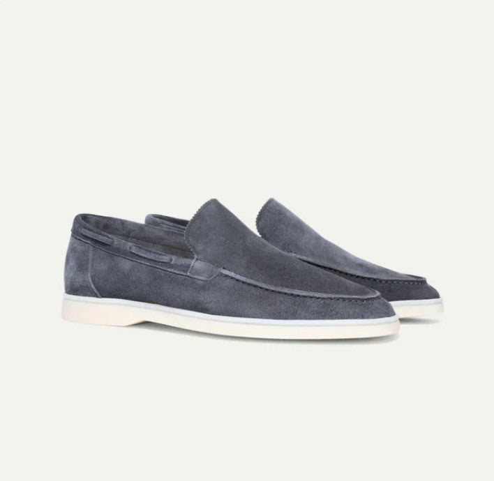 Matte Suede Slip-On Loafers - 8