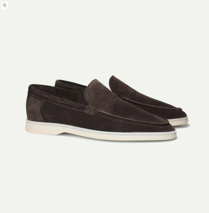 Matte Suede Slip-On Loafers - 16