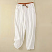 FJØRNA Vivo™ Relaxed Summer Pants in lightweight fabric, showing a casual fit and neutral color on a model.