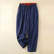 FJØRNA Vivo™ relaxed summer pants in lightweight fabric, shown in a casual fit with an elastic waistband and side pockets.