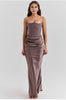 FJØRNA Studio | Women's Maxi Dress Silver | Emilia Corset Dress