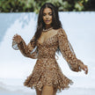 Isla | Elegant Ruffled Dress with Built-In Shorts