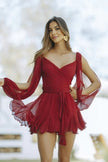 Isla | Elegant Ruffled Dress with Built-In Shorts