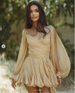 Isla | Elegant Ruffled Dress with Built-In Shorts