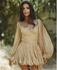 Isla | Elegant Ruffled Dress with Built-In Shorts