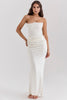 FJØRNA Studio | Women's Maxi Dress Silver | Emilia Corset Dress