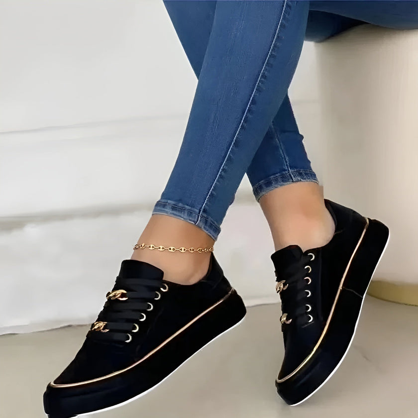 FJØRNA women's orthopedic sneakers with lightweight breathable design and arch support, shown in a comfortable, casual style.