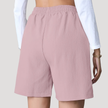 FJØRNA women's lightweight summer shorts with wide legs, drawstring waist, and side pockets, relaxed fit for casual wear.