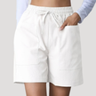 FJØRNA women's lightweight summer shorts with wide-leg fit, drawstring waist, and side pockets, casual and comfortable for warm weather.
