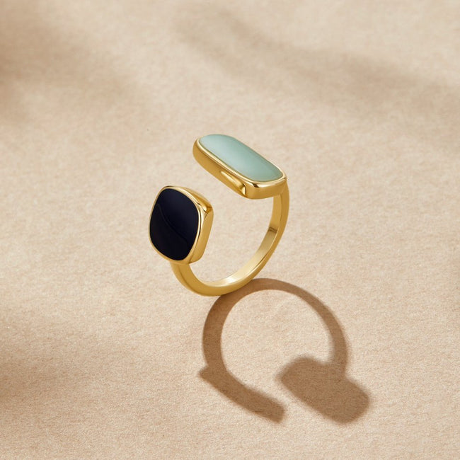 Elena - Waterproof 18K Gold Adjustable Minimalist Ring