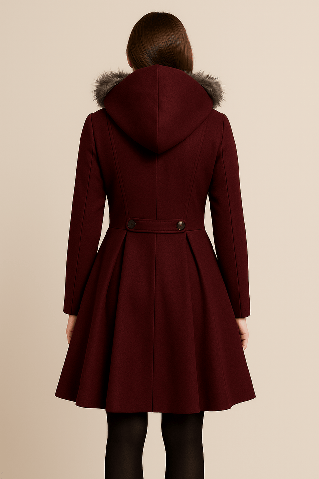 Double-Breasted Winter Coat Black - 2