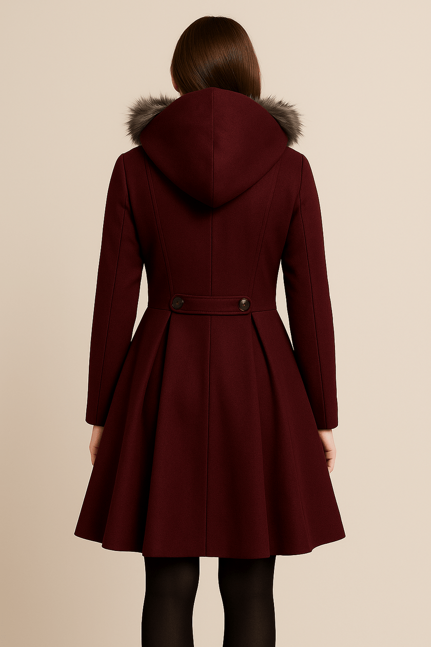 Double-Breasted Winter Coat Black - 2