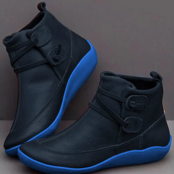 Carys – Women’s Orthopaedic Mid-Top Boots with Buckle Strap Design