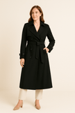 Black Trench Coat Double-Breasted - 3