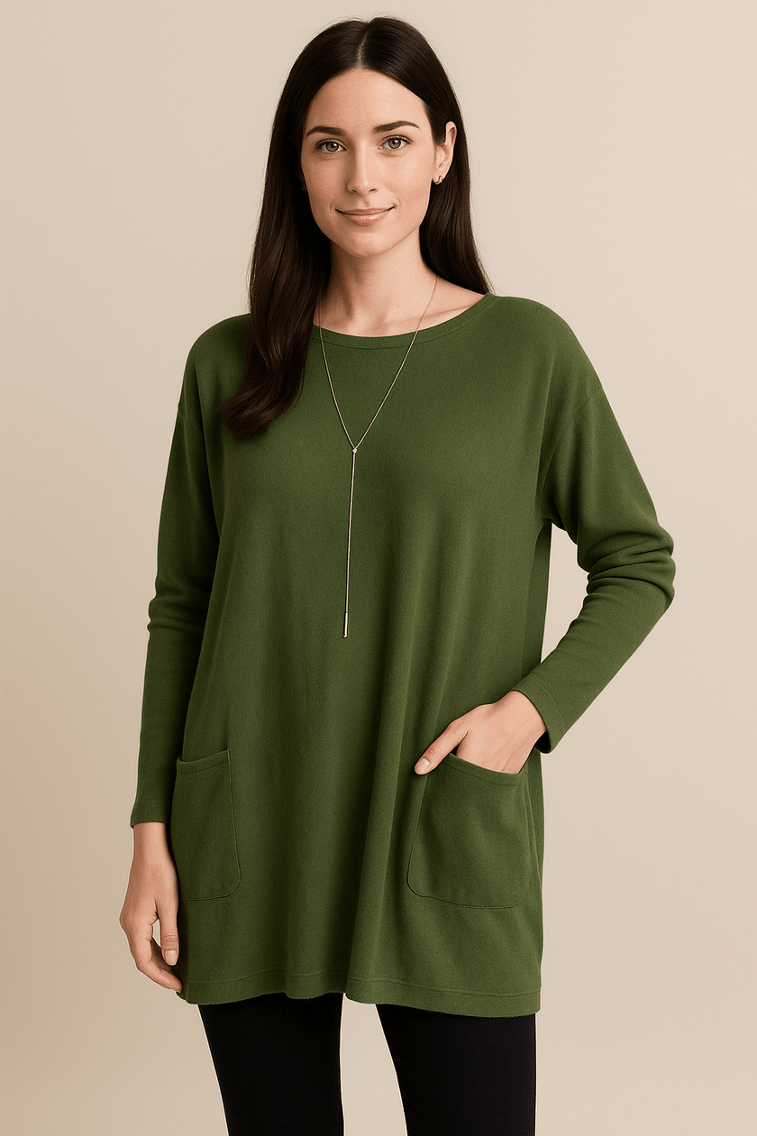 Oversized Cotton Sweater Tunic - 2