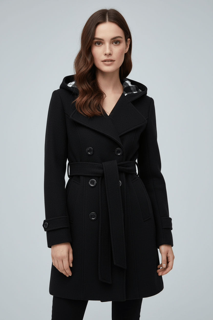Elegant Wool Blend Coat - 10
