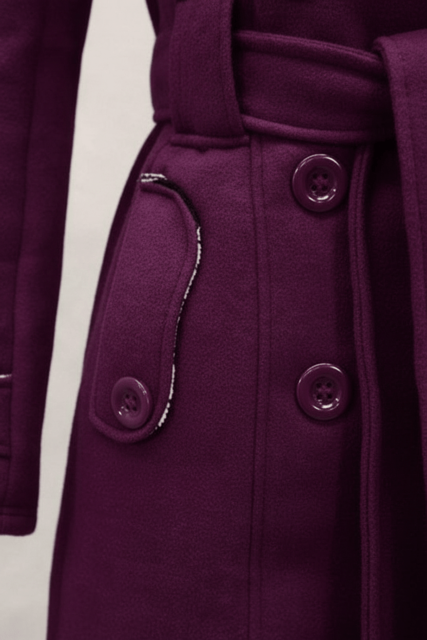 Elegant Wool Blend Coat - 4