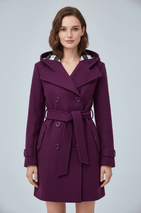 Elegant Wool Blend Coat - 1