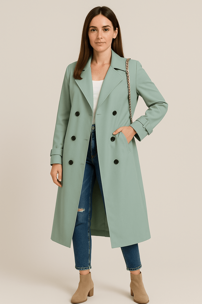 Relaxed Black Trench Coat - 5