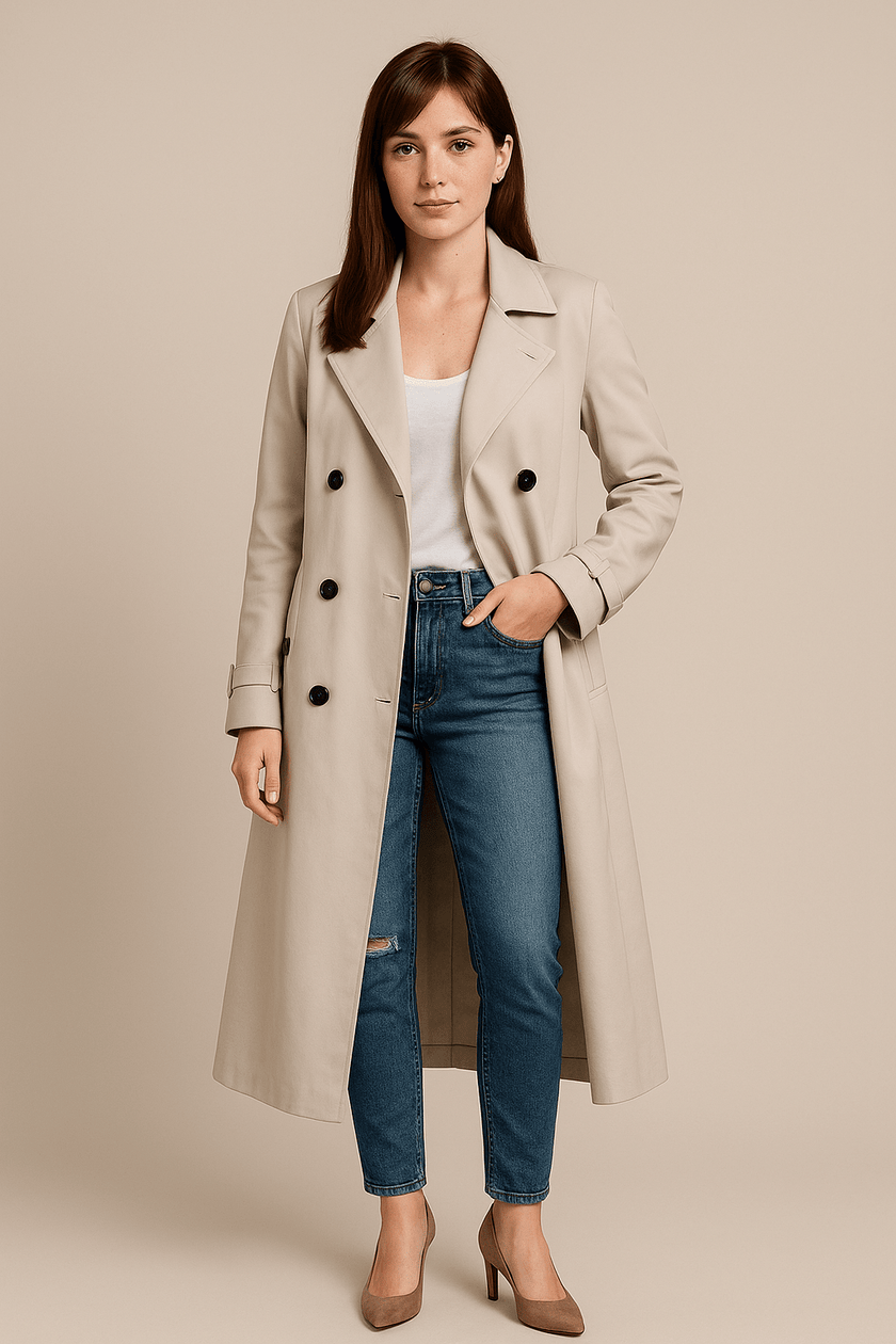 Relaxed Black Trench Coat - 3