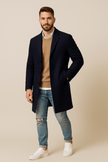 Tailored Trench Coat Navy - 3