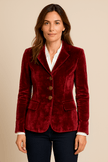Slim Fit Blazer Burgundy - 3