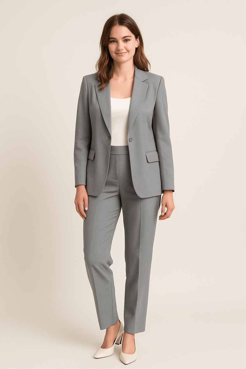 Elegant Blazer Trouser Set - 6