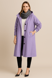 Hooded Black Trench Coat - 4
