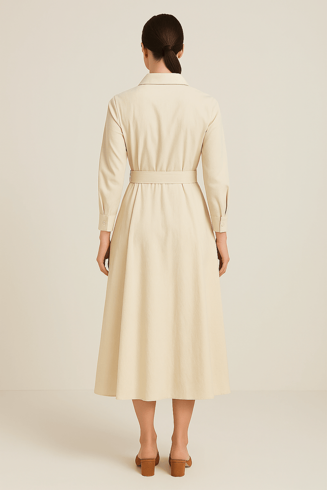 Elegant Black Shirt Dress - 2