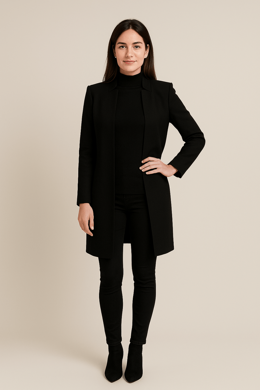 Tailored Black Trench Coat - 2