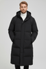 Long Quilted Puffer Coat Black - 1