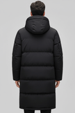 Long Quilted Puffer Coat Black - 2
