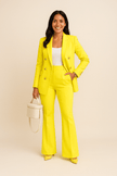 Bold Blazer Set Yellow Polyester - 3
