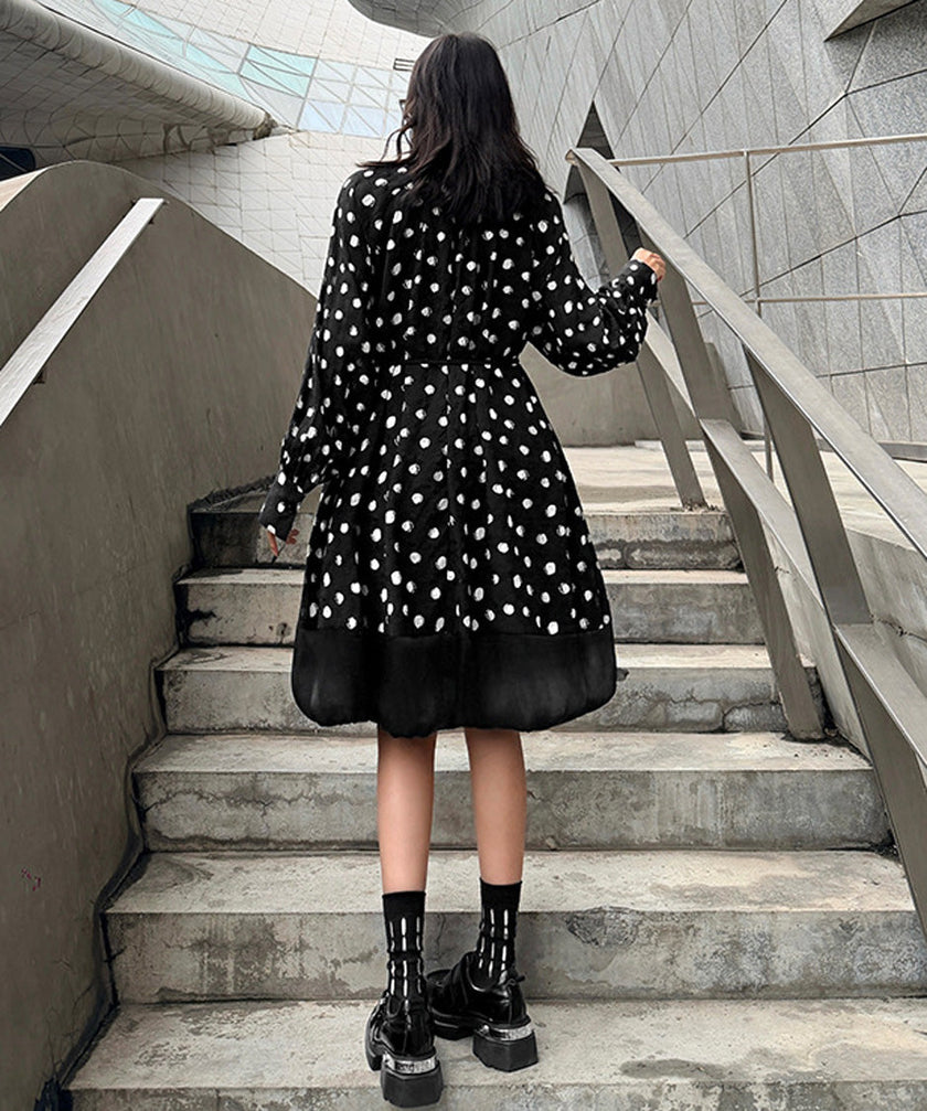 FJØRNA Dot Veil Dress in white, elegant dress with dotted veil design, perfect for stylish occasions.